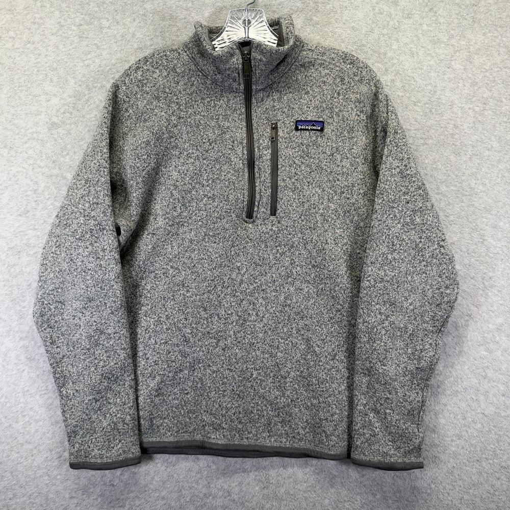 Patagonia Better Sweater Mens Large Gray 1/4 Zip Fleece Pullover Outdoor Hiking